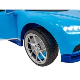 JOKO Elektrické Autíčko Bugatti Chiron, penové kolesá, kožené sedadlo, modré