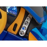 JOKO Elektrické Autíčko Bugatti Chiron, penové kolesá, kožené sedadlo, modré