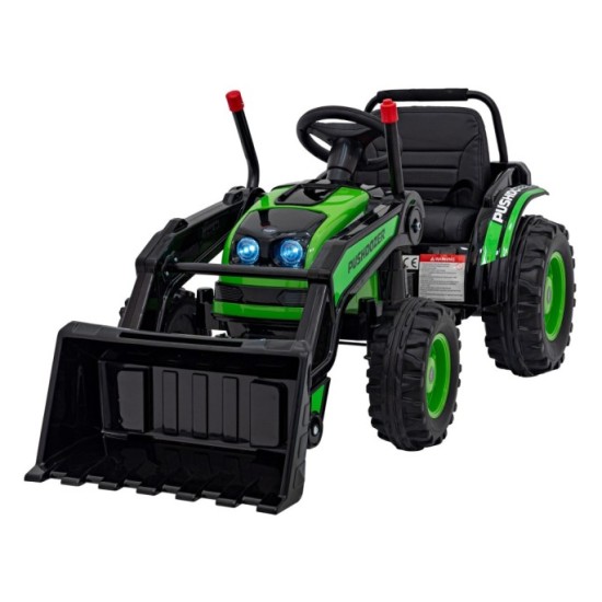 JOKO Elektrický Traktor Pushdozer s Predným Nakladačom, zelený