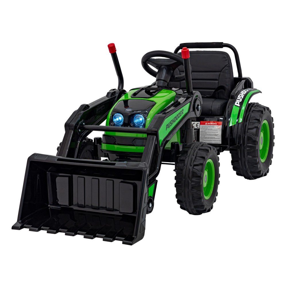 JOKO Elektrický Traktor Pushdozer s Predným Nakladačom, zelený