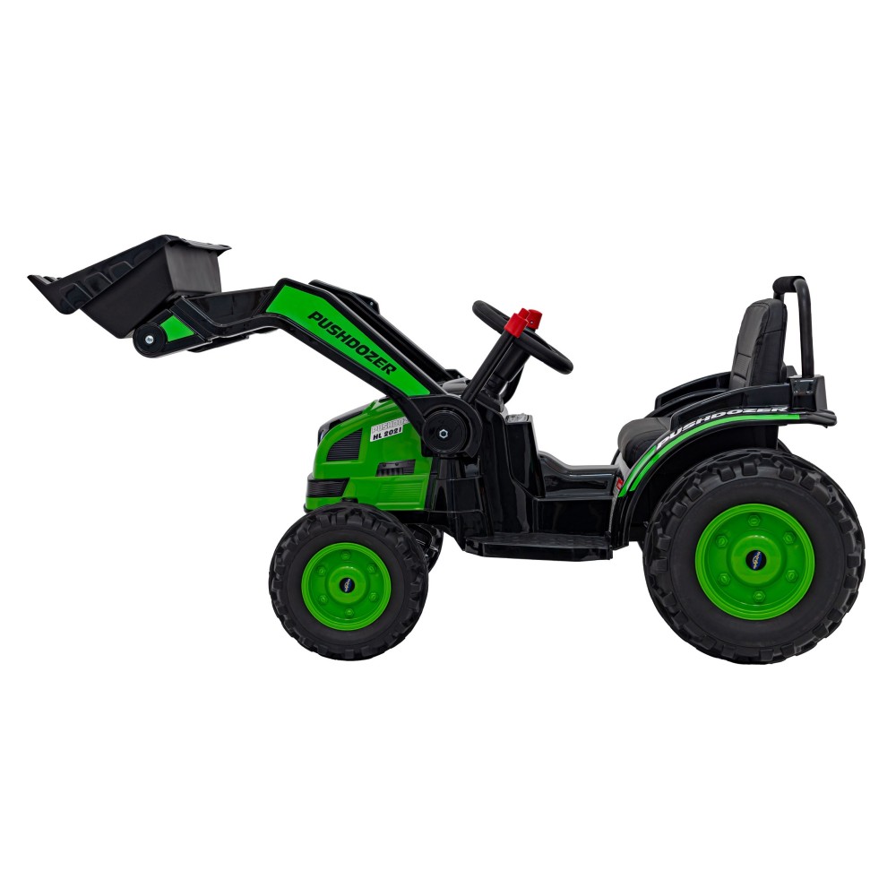 JOKO Elektrický Traktor Pushdozer s Predným Nakladačom, zelený