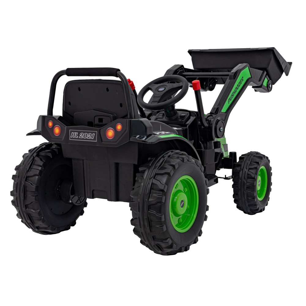 JOKO Elektrický Traktor Pushdozer s Predným Nakladačom, zelený