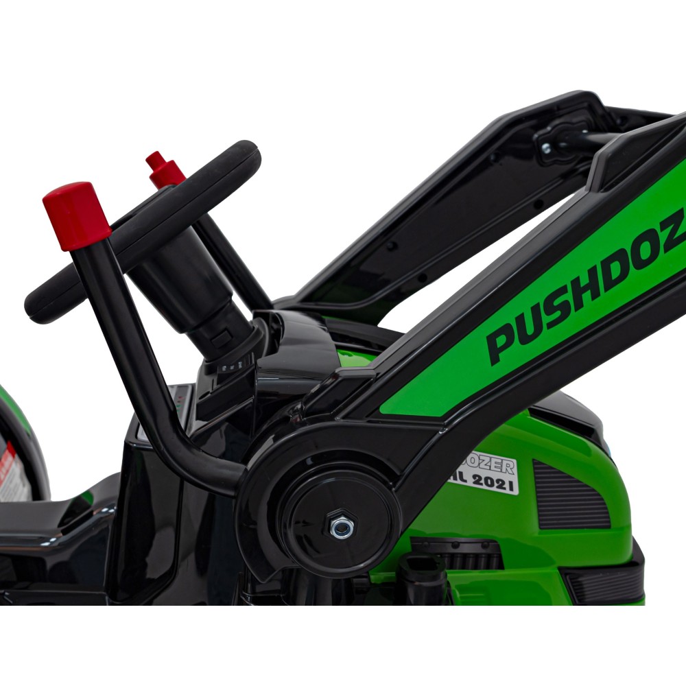 JOKO Elektrický Traktor Pushdozer s Predným Nakladačom, zelený