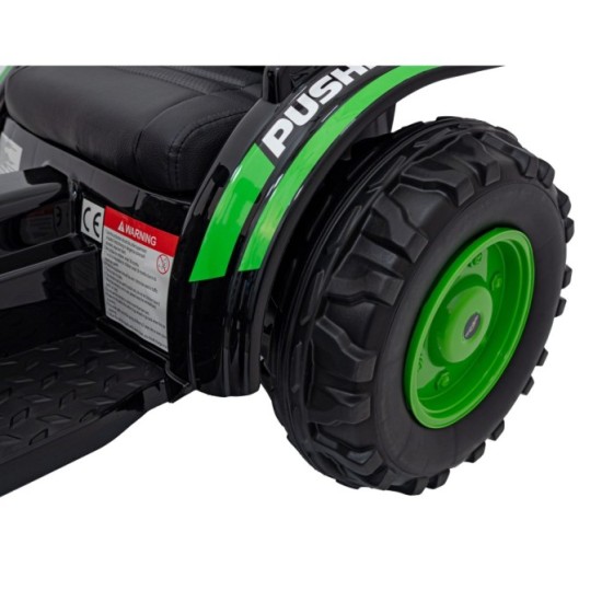 JOKO Elektrický Traktor Pushdozer s Predným Nakladačom, zelený