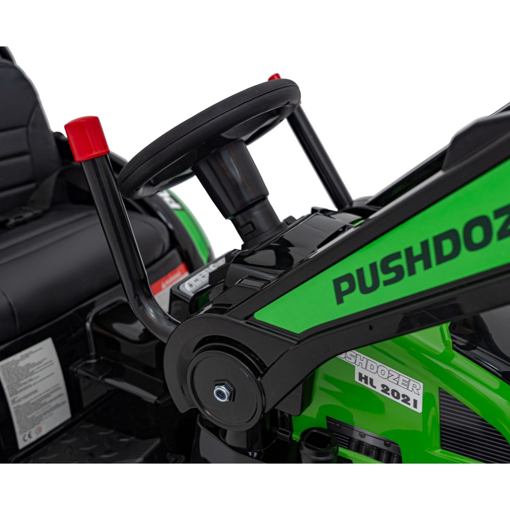 JOKO Elektrický Traktor Pushdozer s Predným Nakladačom, zelený