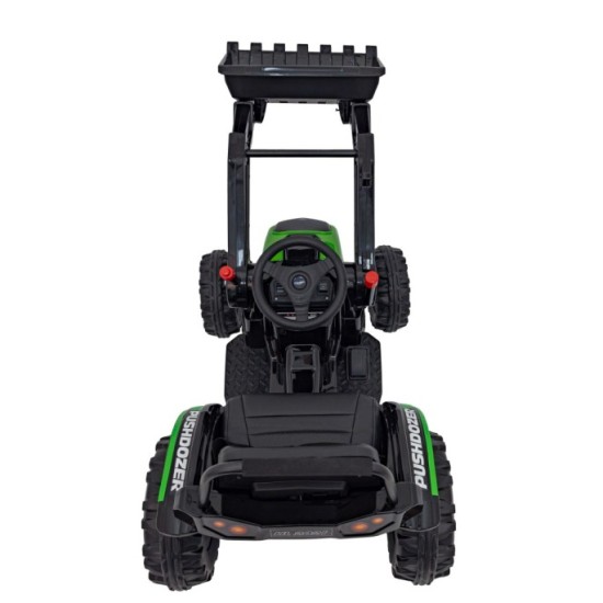 JOKO Elektrický Traktor Pushdozer s Predným Nakladačom, zelený