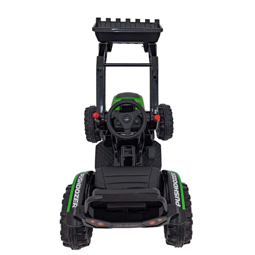 JOKO Elektrický Traktor Pushdozer s Predným Nakladačom, zelený