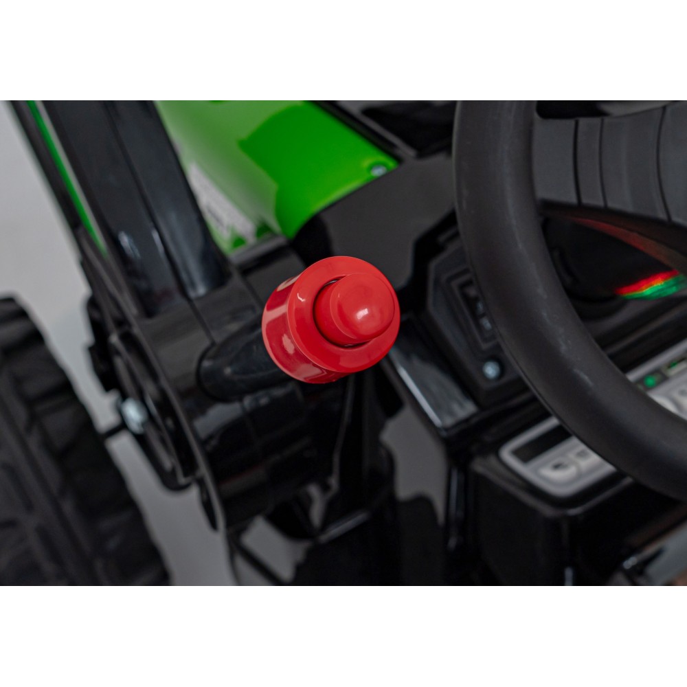 JOKO Elektrický Traktor Pushdozer s Predným Nakladačom, zelený