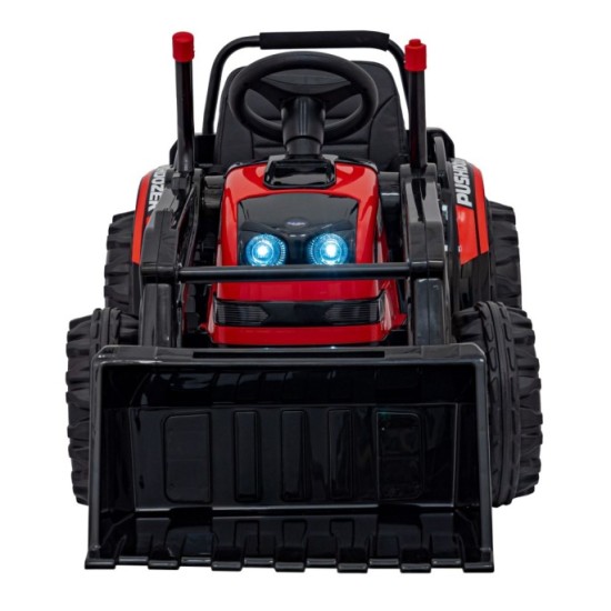 JOKO Elektrický Traktor Pushdozer s Predným Nakladačom, červený