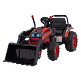 JOKO Elektrický Traktor Pushdozer s Predným Nakladačom, červený
