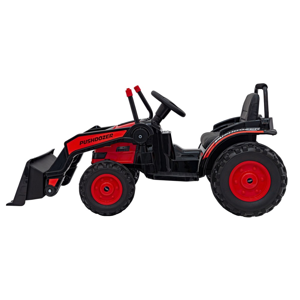 JOKO Elektrický Traktor Pushdozer s Predným Nakladačom, červený