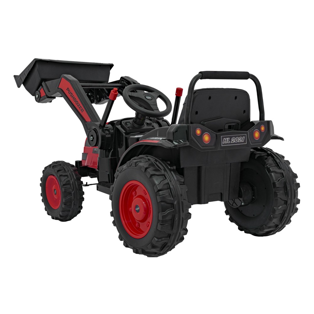 JOKO Elektrický Traktor Pushdozer s Predným Nakladačom, červený