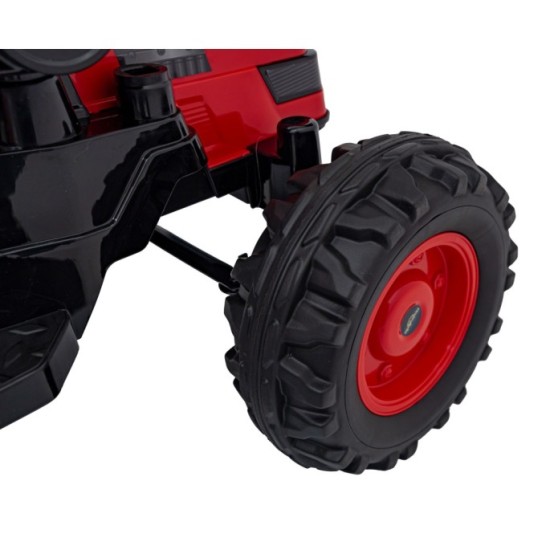 JOKO Elektrický Traktor Pushdozer s Predným Nakladačom, červený