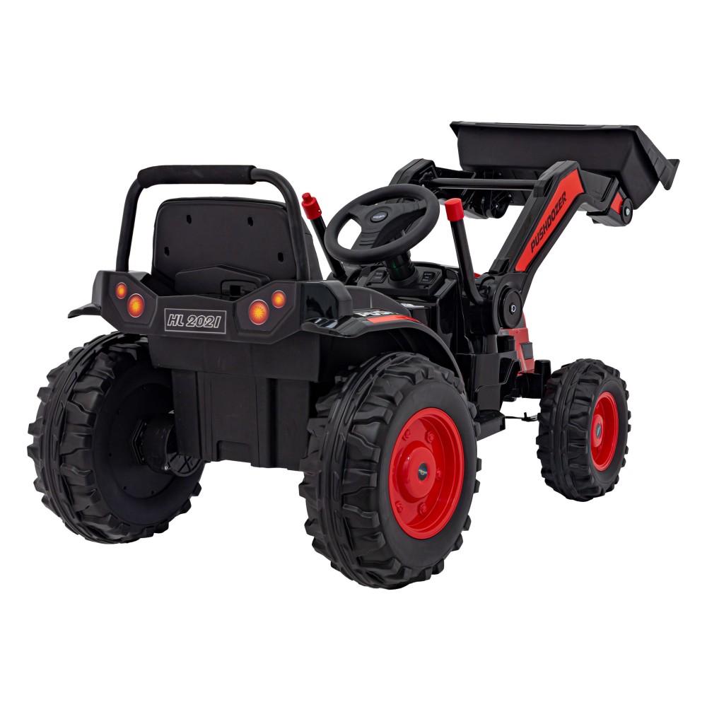 JOKO Elektrický Traktor Pushdozer s Predným Nakladačom, červený