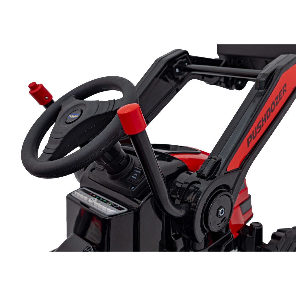 JOKO Elektrický Traktor Pushdozer s Predným Nakladačom, červený