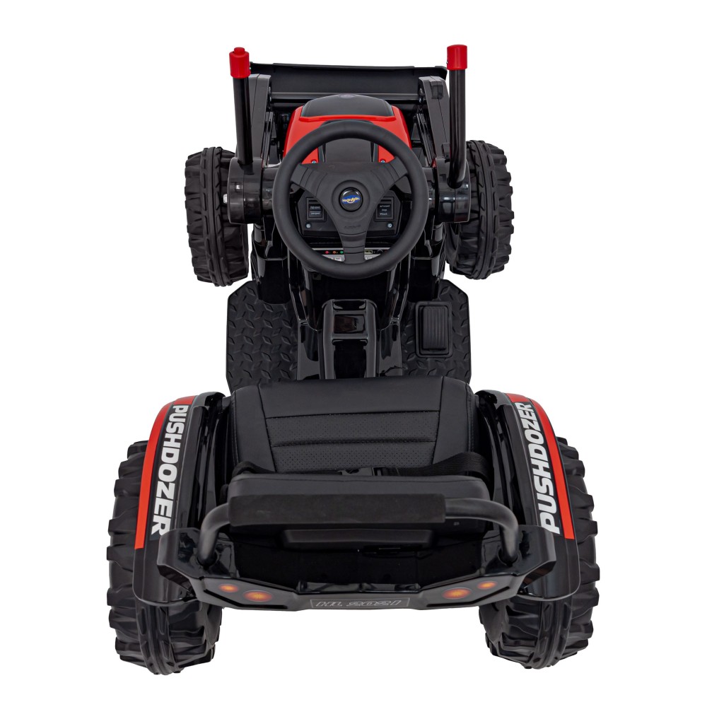 JOKO Elektrický Traktor Pushdozer s Predným Nakladačom, červený