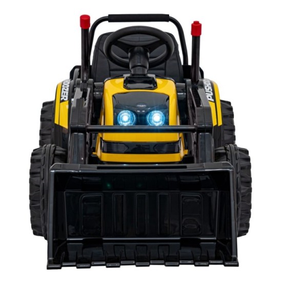 JOKO Elektrický Traktor Pushdozer s Predným Nakladačom, žltý