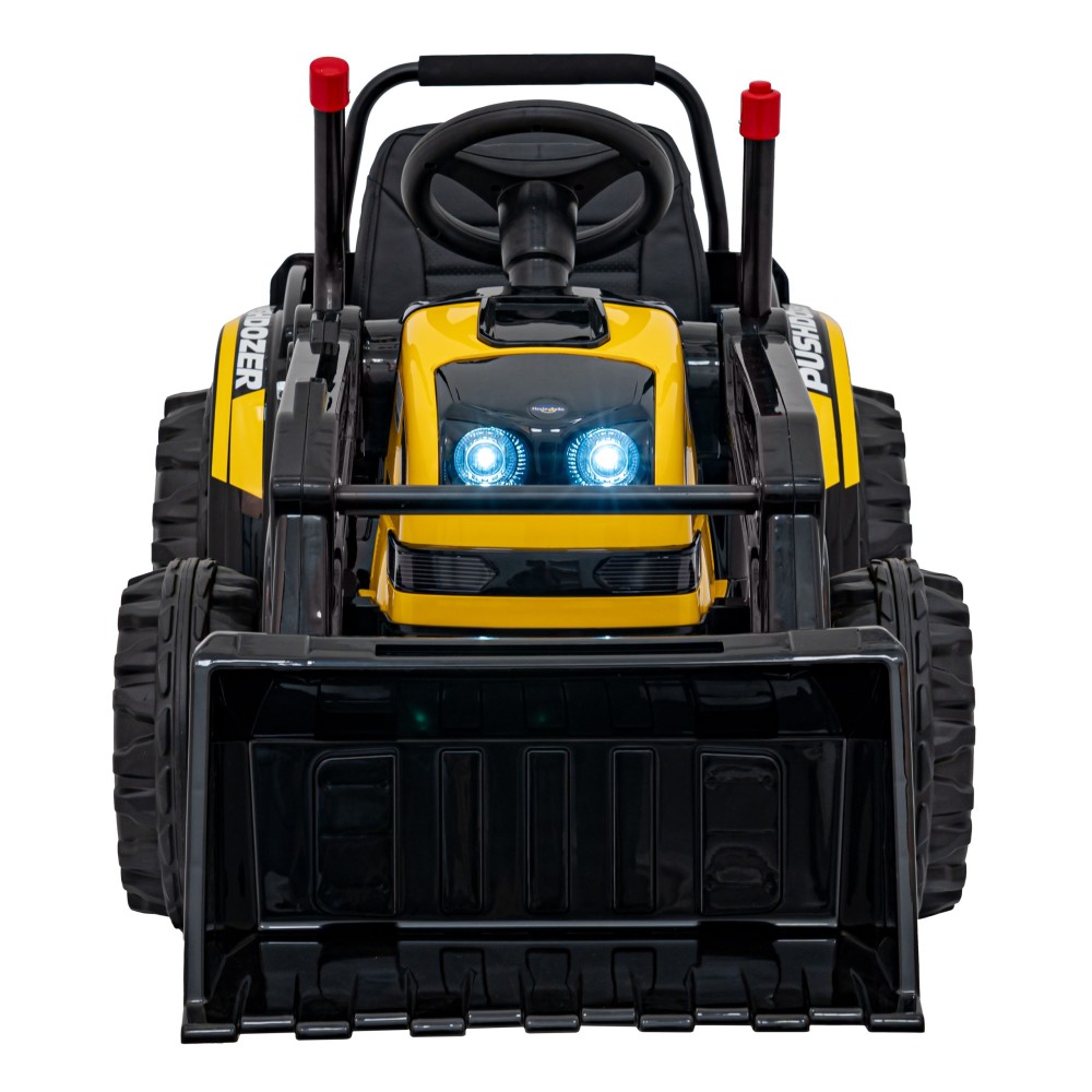 JOKO Elektrický Traktor Pushdozer s Predným Nakladačom, žltý