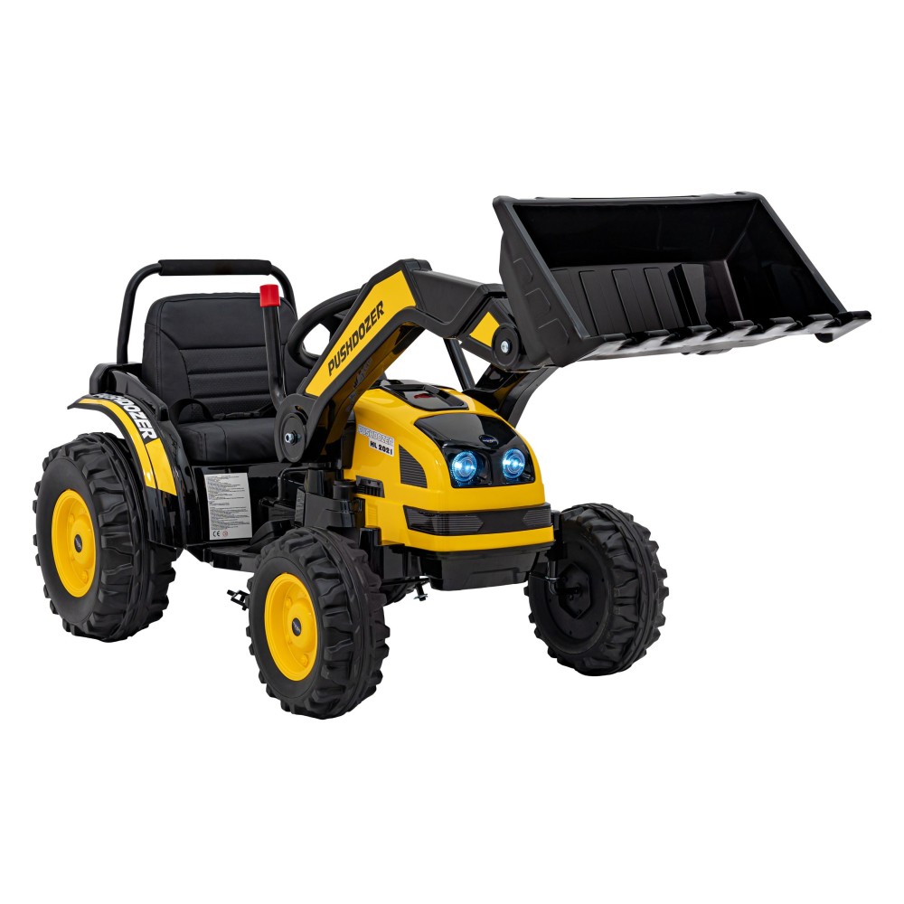 JOKO Elektrický Traktor Pushdozer s Predným Nakladačom, žltý