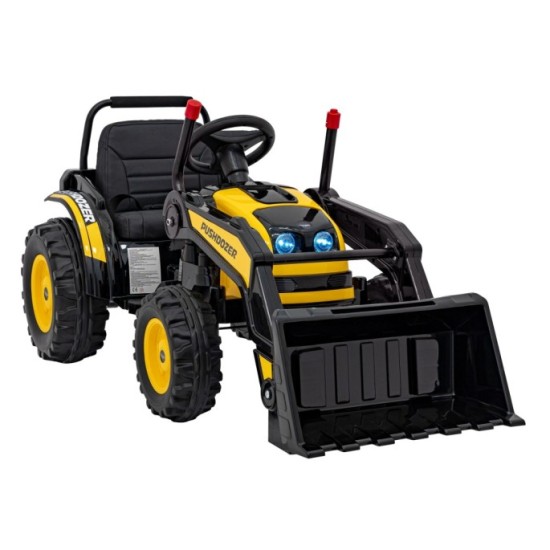JOKO Elektrický Traktor Pushdozer s Predným Nakladačom, žltý