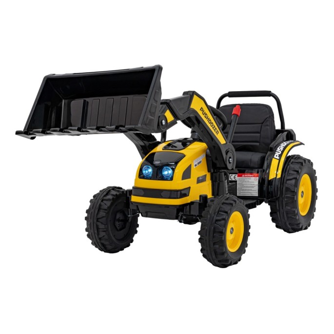 JOKO Elektrický Traktor Pushdozer s Predným Nakladačom, žltý