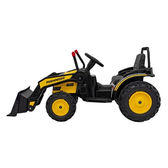 JOKO Elektrický Traktor Pushdozer s Predným Nakladačom, žltý