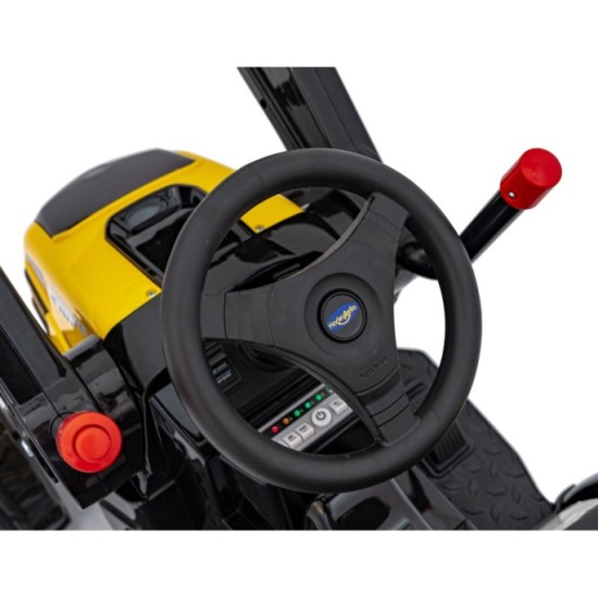 JOKO Elektrický Traktor Pushdozer s Predným Nakladačom, žltý
