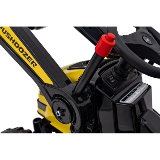 JOKO Elektrický Traktor Pushdozer s Predným Nakladačom, žltý