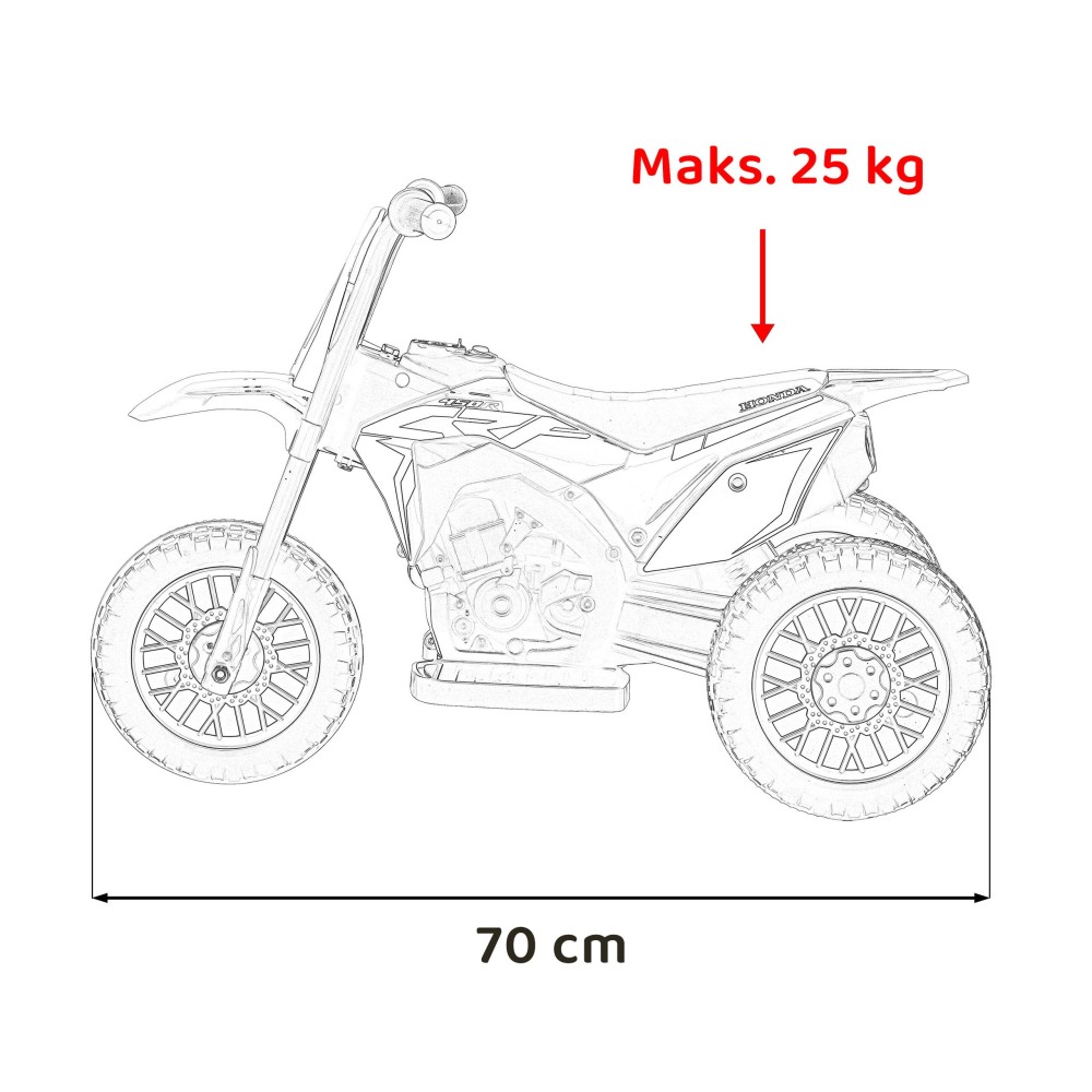 JOKO Elektrická motorka Honda CRF 450R, zelená