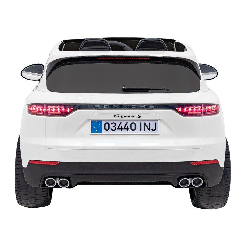 JOKO Elektrické Autíčko Porsche Cayenne S, LAKOVANÉ, penové kolesá, kožené sedadlo, biele