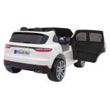 JOKO Elektrické Autíčko Porsche Cayenne S, LAKOVANÉ, penové kolesá, kožené sedadlo, biele