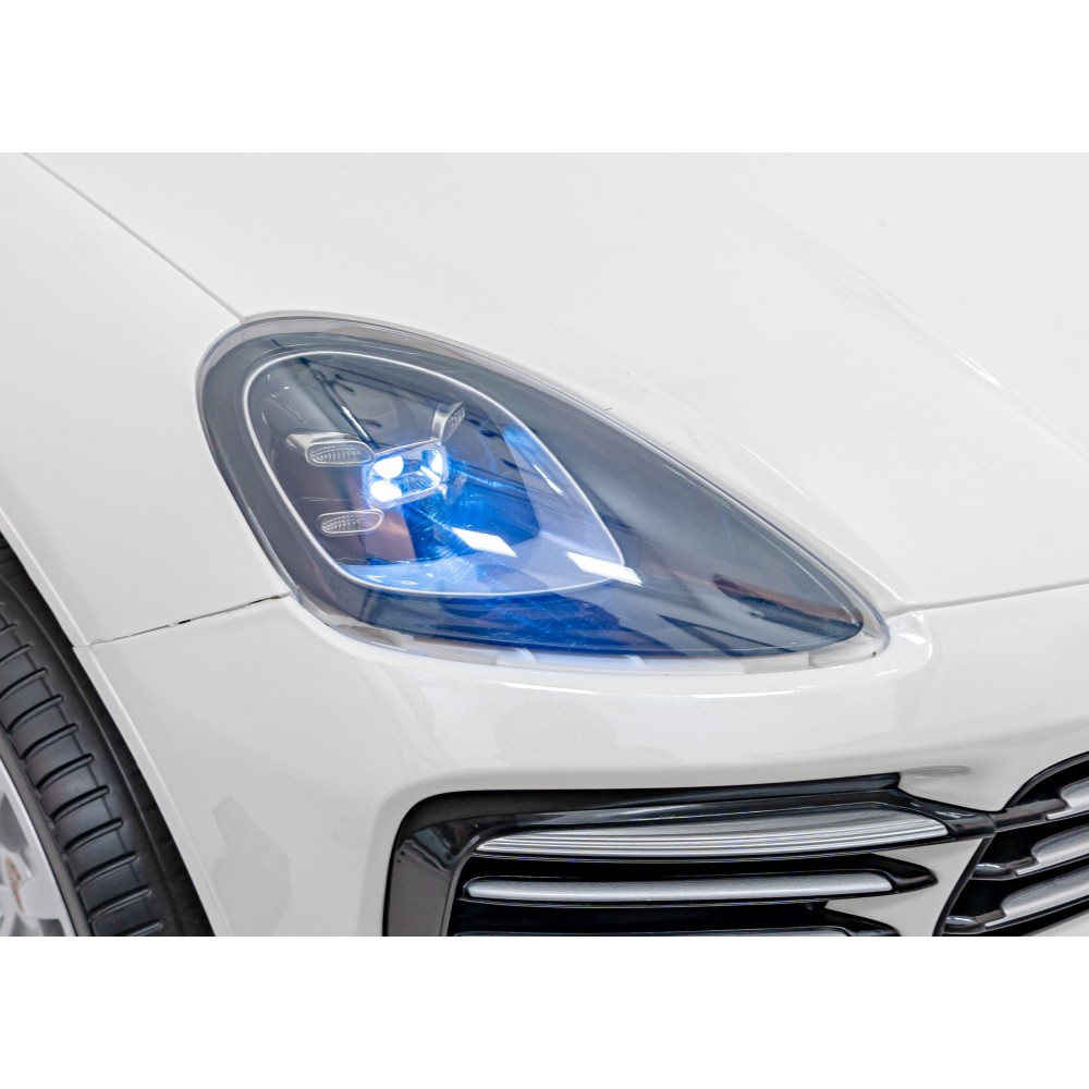 JOKO Elektrické Autíčko Porsche Cayenne S, LAKOVANÉ, penové kolesá, kožené sedadlo, biele