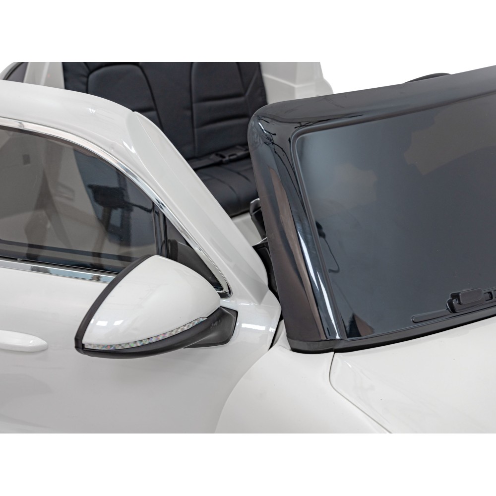 JOKO Elektrické Autíčko Porsche Cayenne S, LAKOVANÉ, penové kolesá, kožené sedadlo, biele