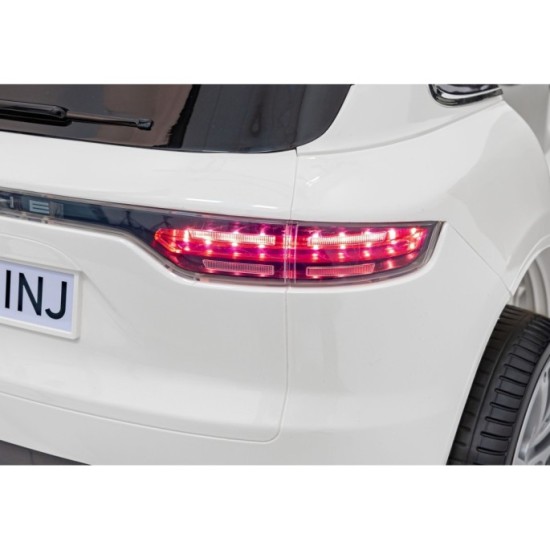 JOKO Elektrické Autíčko Porsche Cayenne S, LAKOVANÉ, penové kolesá, kožené sedadlo, biele
