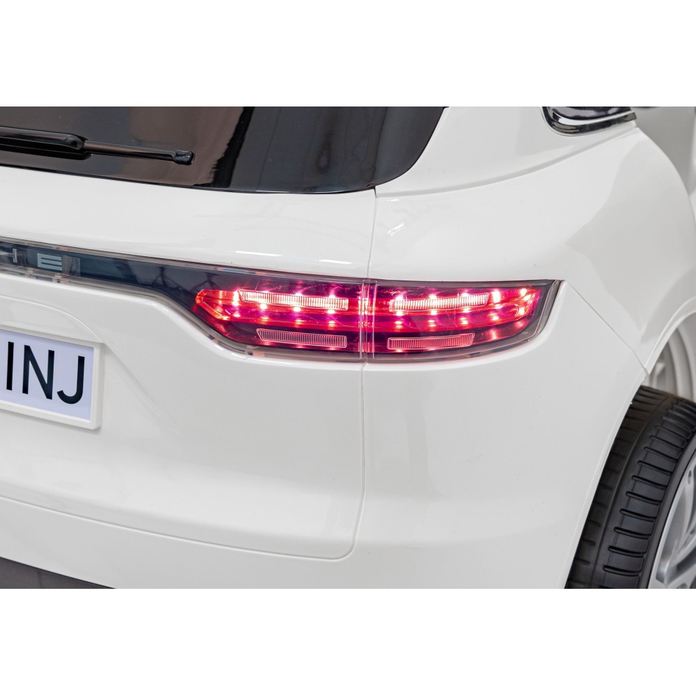 JOKO Elektrické Autíčko Porsche Cayenne S, LAKOVANÉ, penové kolesá, kožené sedadlo, biele