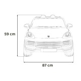 JOKO Elektrické Autíčko Porsche Cayenne S, LAKOVANÉ, penové kolesá, kožené sedadlo, biele