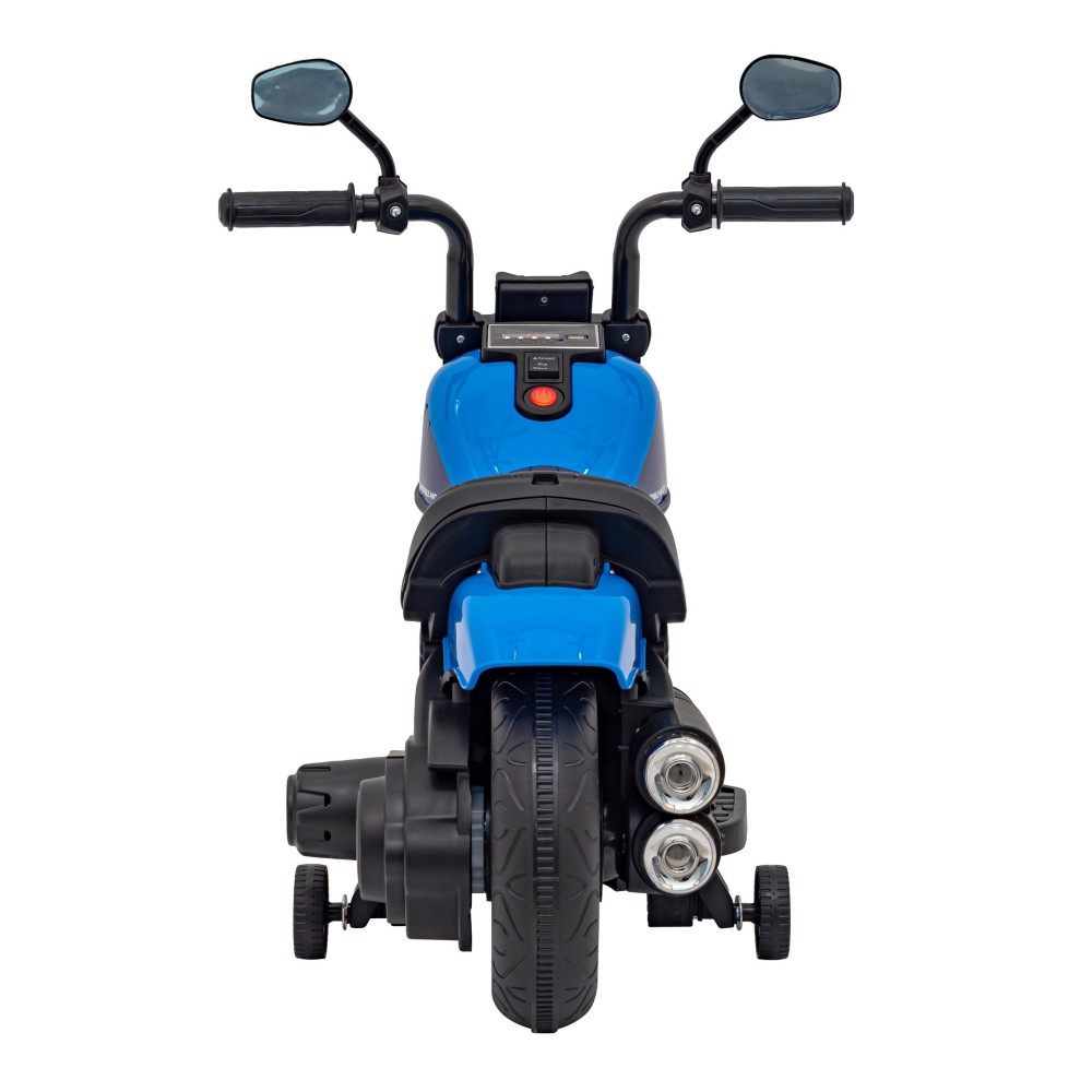 JOKO Elektrická Motorka Chopper FASTER, FM rádio, modrá