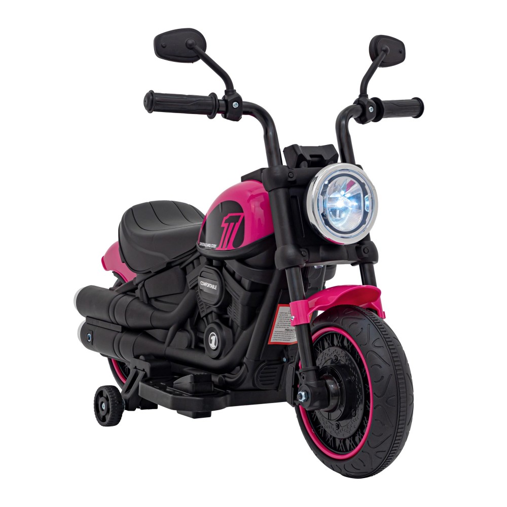 JOKO Elektrická Motorka Chopper FASTER, FM rádio, ružová