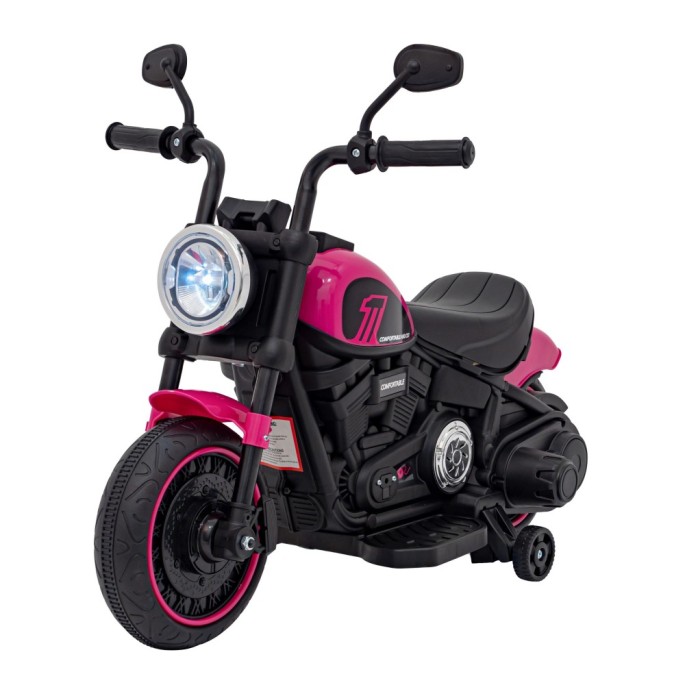 JOKO Elektrická Motorka Chopper FASTER, FM rádio, ružová