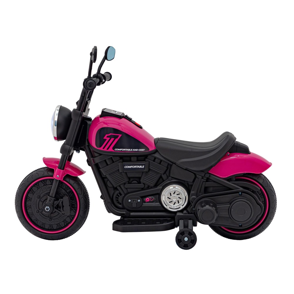 JOKO Elektrická Motorka Chopper FASTER, FM rádio, ružová