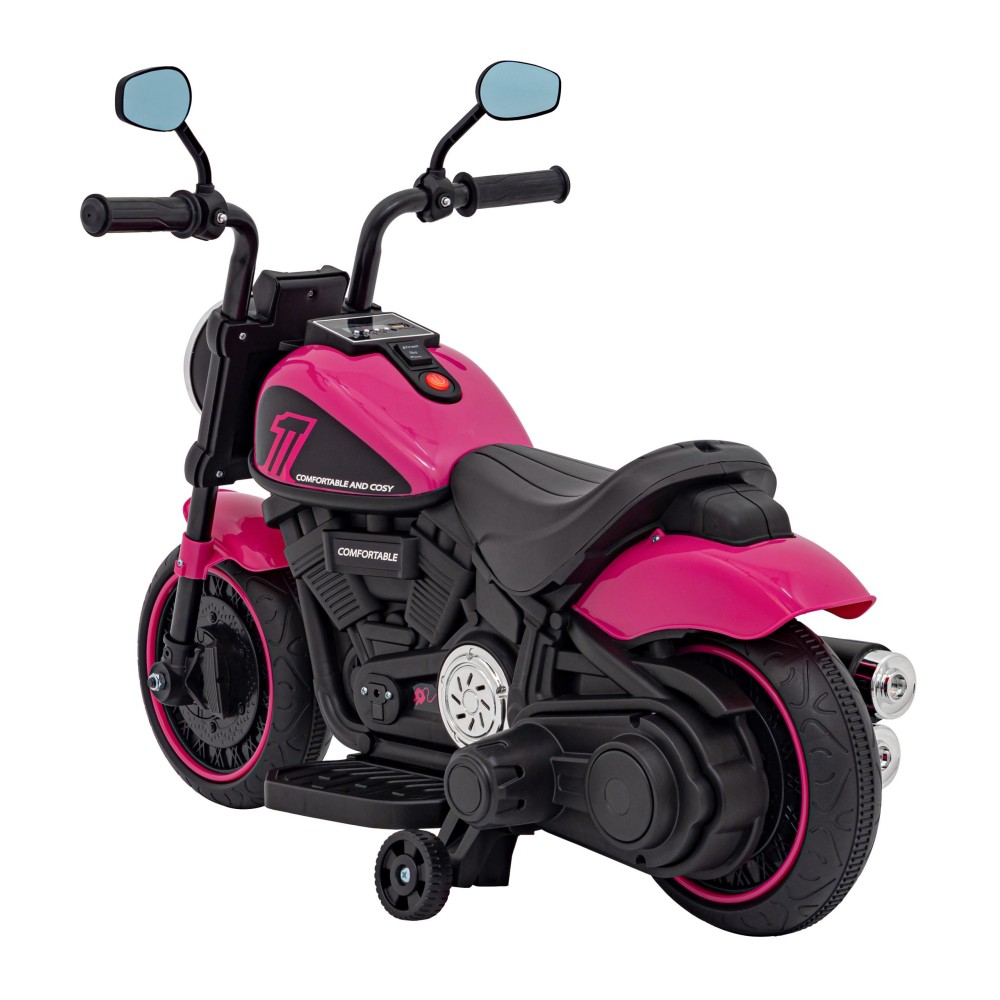 JOKO Elektrická Motorka Chopper FASTER, FM rádio, ružová