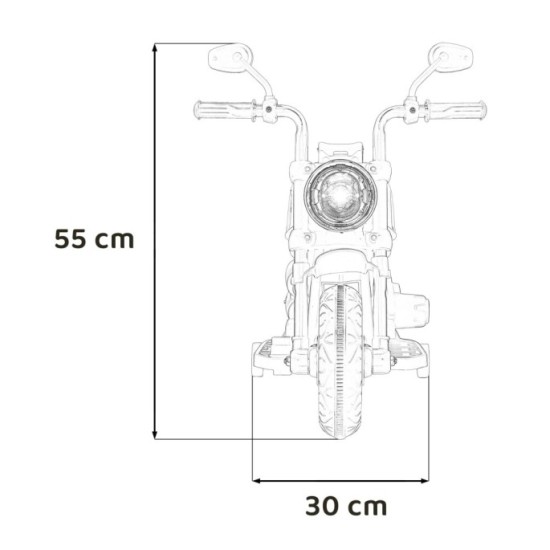 JOKO Elektrická Motorka Chopper FASTER, FM rádio, ružová