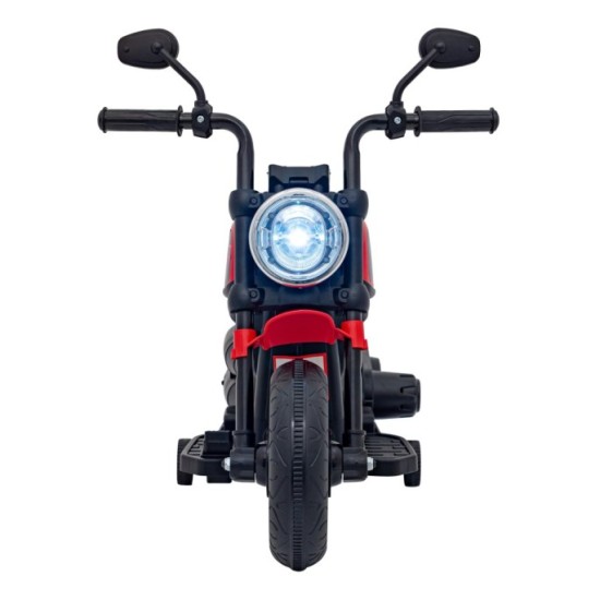 JOKO Elektrická Motorka Chopper FASTER, FM rádio, červená