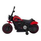 JOKO Elektrická Motorka Chopper FASTER, FM rádio, červená