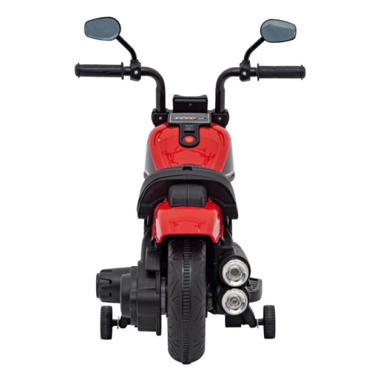JOKO Elektrická Motorka Chopper FASTER, FM rádio, červená