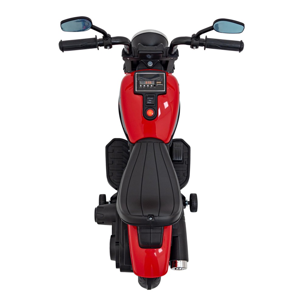 JOKO Elektrická Motorka Chopper FASTER, FM rádio, červená