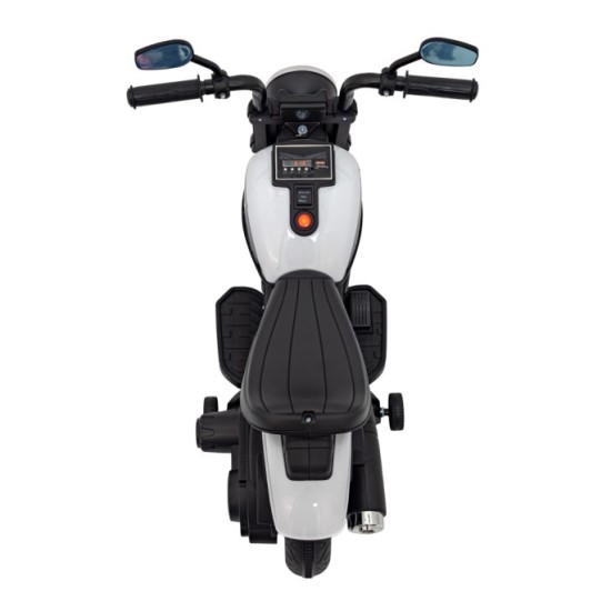JOKO Elektrická Motorka Chopper FASTER, FM rádio, biela
