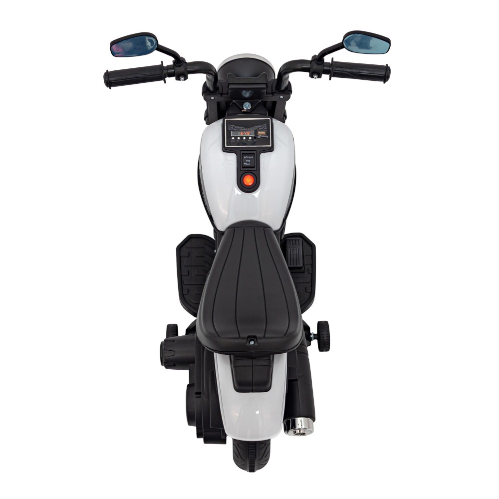 JOKO Elektrická Motorka Chopper FASTER, FM rádio, biela