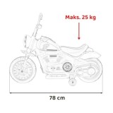 JOKO Elektrická Motorka Chopper FASTER, FM rádio, biela