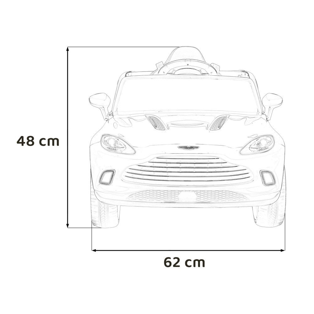 JOKO Elektrické Autíčko Aston Martin DBX 4x4, penové kolesá, kožené sedadlo, červené